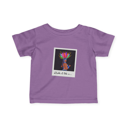 "Shake It Like a..." Carnival Samba Dancer Infant Fine Jersey Tee – Fun Baby Dance T-Shirt with Festival-Inspired Graphic