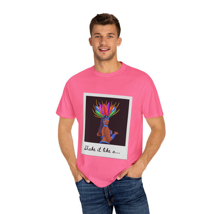 "Shake It Like a Samba Star" Unisex Garment-Dyed Dance T-Shirt – Bold Carnival-Inspired Graphic Tee for Dancers