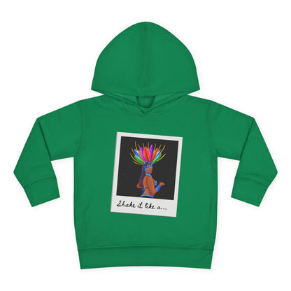 "Shake It Like a..." Toddler Pullover Hoodie – Carnival Samba Dancer Graphic Fleece Sweatshirt for Kids