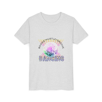 "Boogie, Hustle, Groove - Dancing" Streetwear Dance Graphic – Youth Short Sleeve Tee