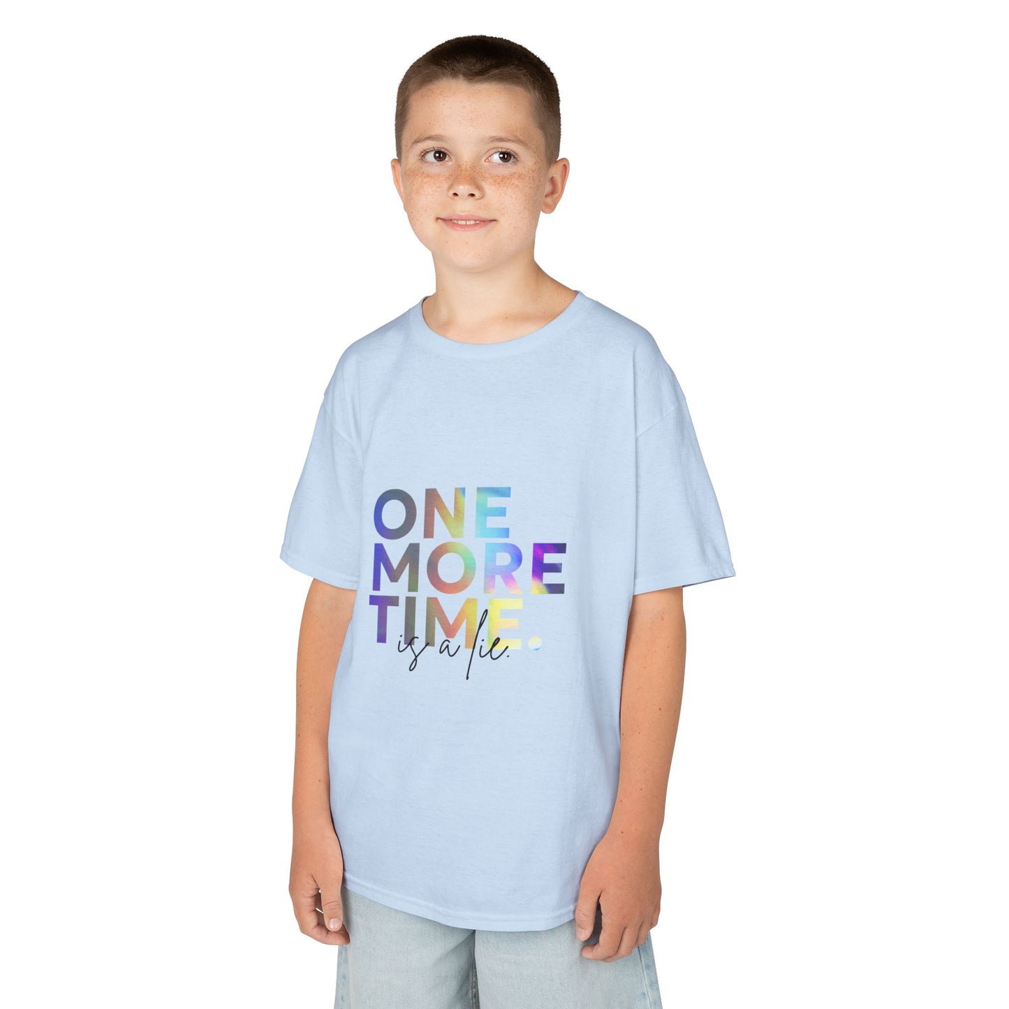 “One More Time is a Lie” Colorful Dancer Shirt – Funny Dance Practice Saying T-Shirt for Kids - Youth Dance Graphic Tee