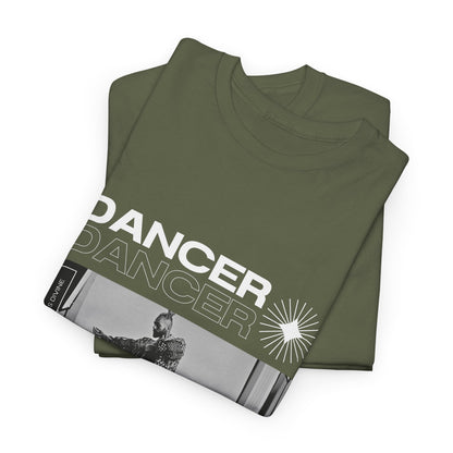 "Dancer "Jazz Pose Unisex Heavy Cotton Tee – Streetwear-Inspired Jazz Dance Graphic T-Shirt for Performers