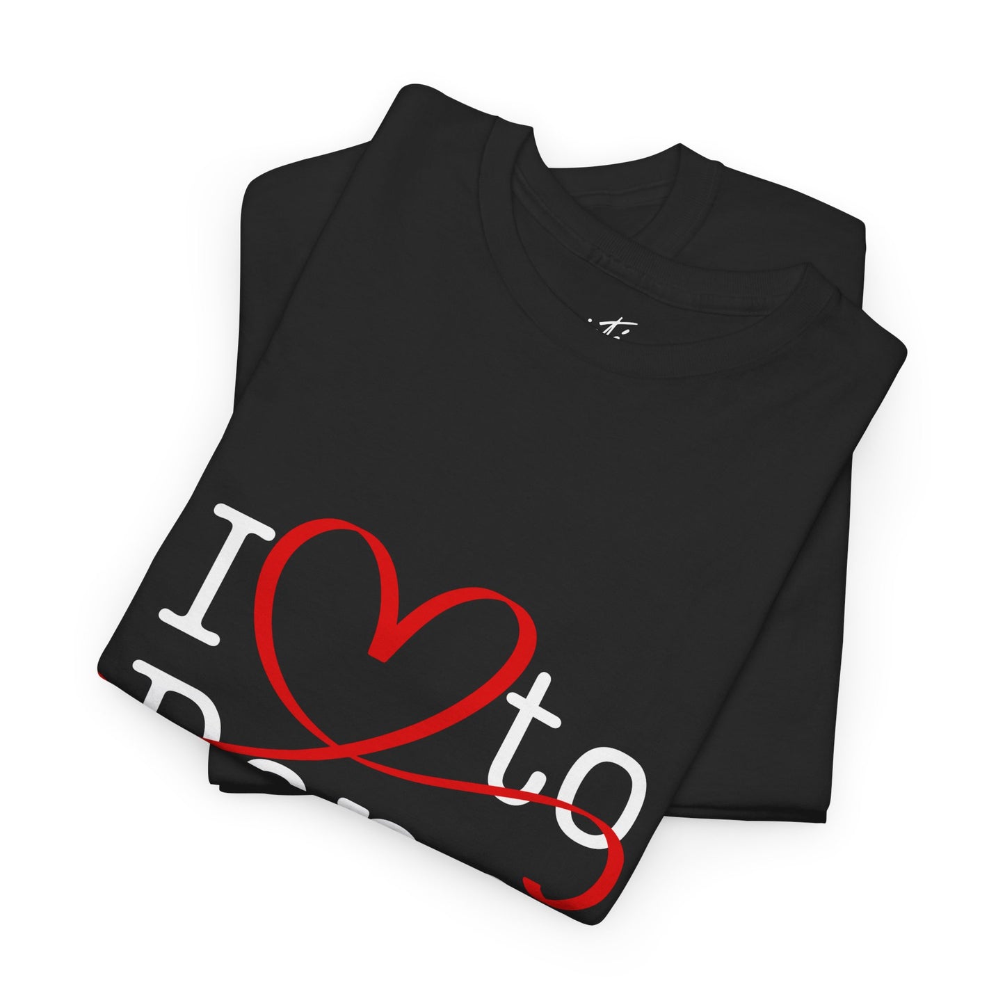 "I Love to Dance" Unisex Heavy Cotton Tee – Hand-Drawn Heart Graphic Dance Lover T-Shirt