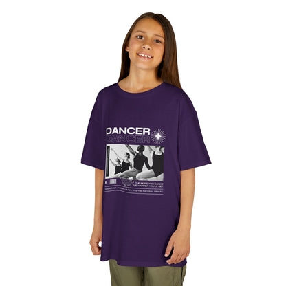 “Dancer” Youth Short Sleeve Tee – Young Ballet Dancers at the Barre Streetwear-Inspired Dance Shirt for Kids