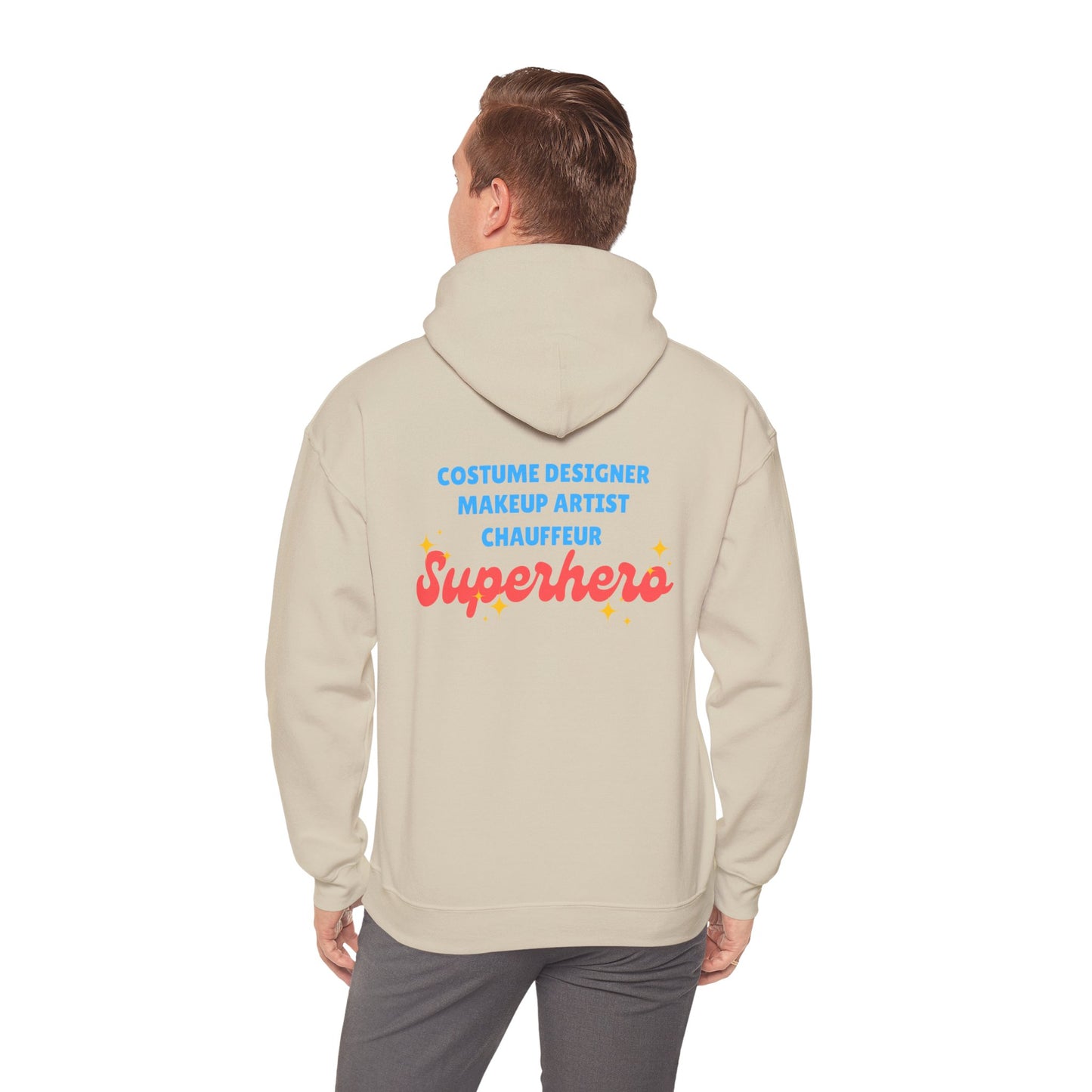 "Dance Mom" Superhero Hoodie – Floral Front Graphic & Fun Back Design | Unisex Hooded Sweatshirt for Proud Dance Parents