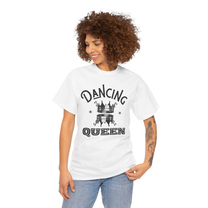 “Dancing Queen" Unisex Heavy Cotton T-Shirt with Crown Graphic – Dance-Inspired Graphic Tee for Adults & Kids