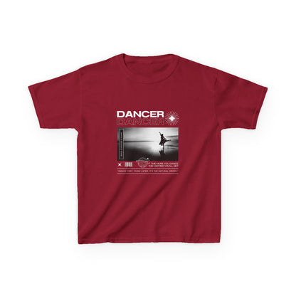 "Dancer" Arabesque on the Beach – Youth Short Sleeve Dance Tee in Streetwear-Inspired Style