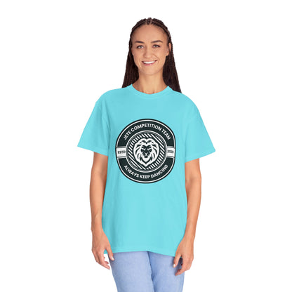 "Jeté Competition Team,  Always Keep Dancing" Unisex Garment-Dyed T-Shirt – Collegiate-Style Dance Graphic Tee – Shirt for Dancers & Teams