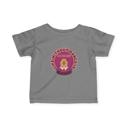 "Life Without Dance is Pointeless" Infant Fine Jersey Tee – Cute Dancing Capybara Baby Dance T-Shirt for Animal-Loving Tiny Movers