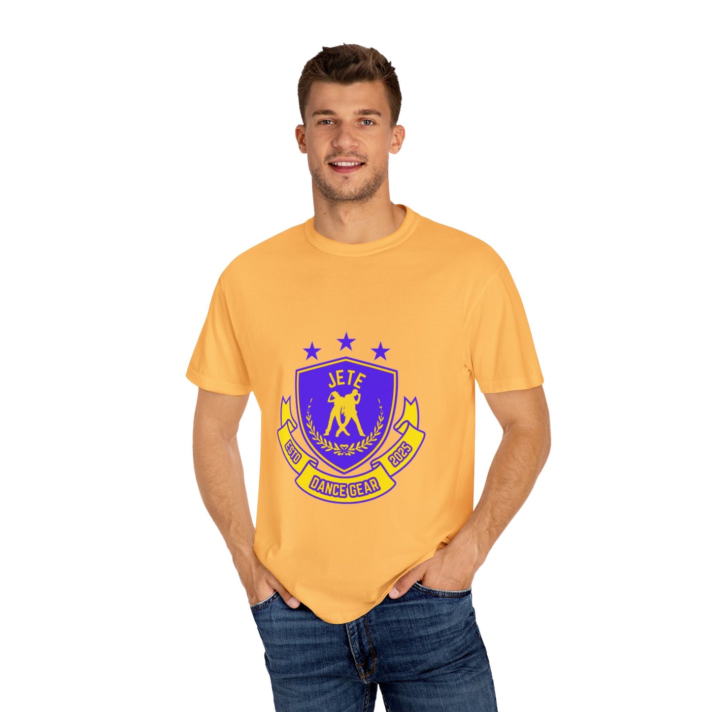 "Jeté Dance Gear" Unisex Garment-Dyed T-Shirt – Collegiate-Style Graphic Tee – Dance Apparel for Dancers & Performers
