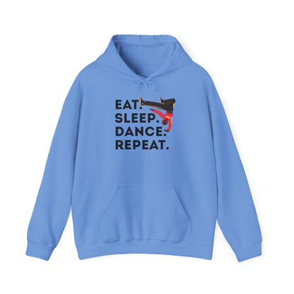 "Eat Sleep Dance Repeat" Unisex Dance Hoodie – Bold B-Boy Streetwear Sweatshirt