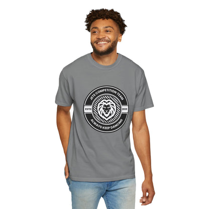 "Jeté Competition Team,  Always Keep Dancing" Unisex Garment-Dyed T-Shirt – Collegiate-Style Dance Graphic Tee – Shirt for Dancers & Teams