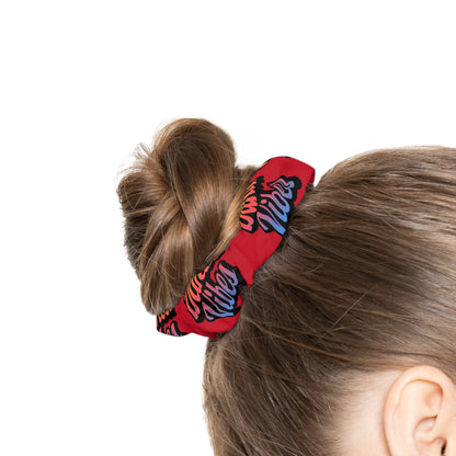 “Dancer Vibes” Scrunchie – Colorful Text Dance Hair Accessory for Performers and Dance Lovers