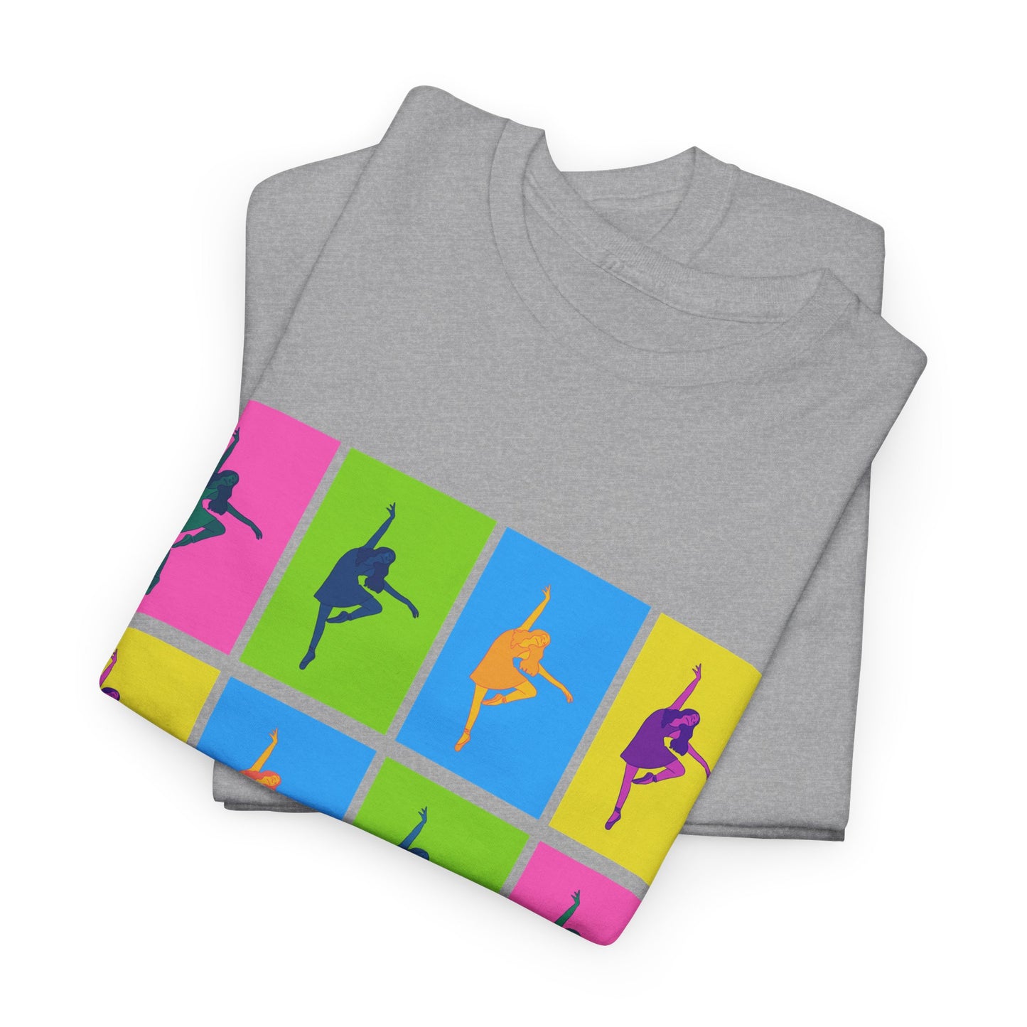 "Ballet" Pop Art Inspired Dance Graphic Unisex Heavy Cotton Tee – Artistic Ballet Dancer T-Shirt for Dance Lovers