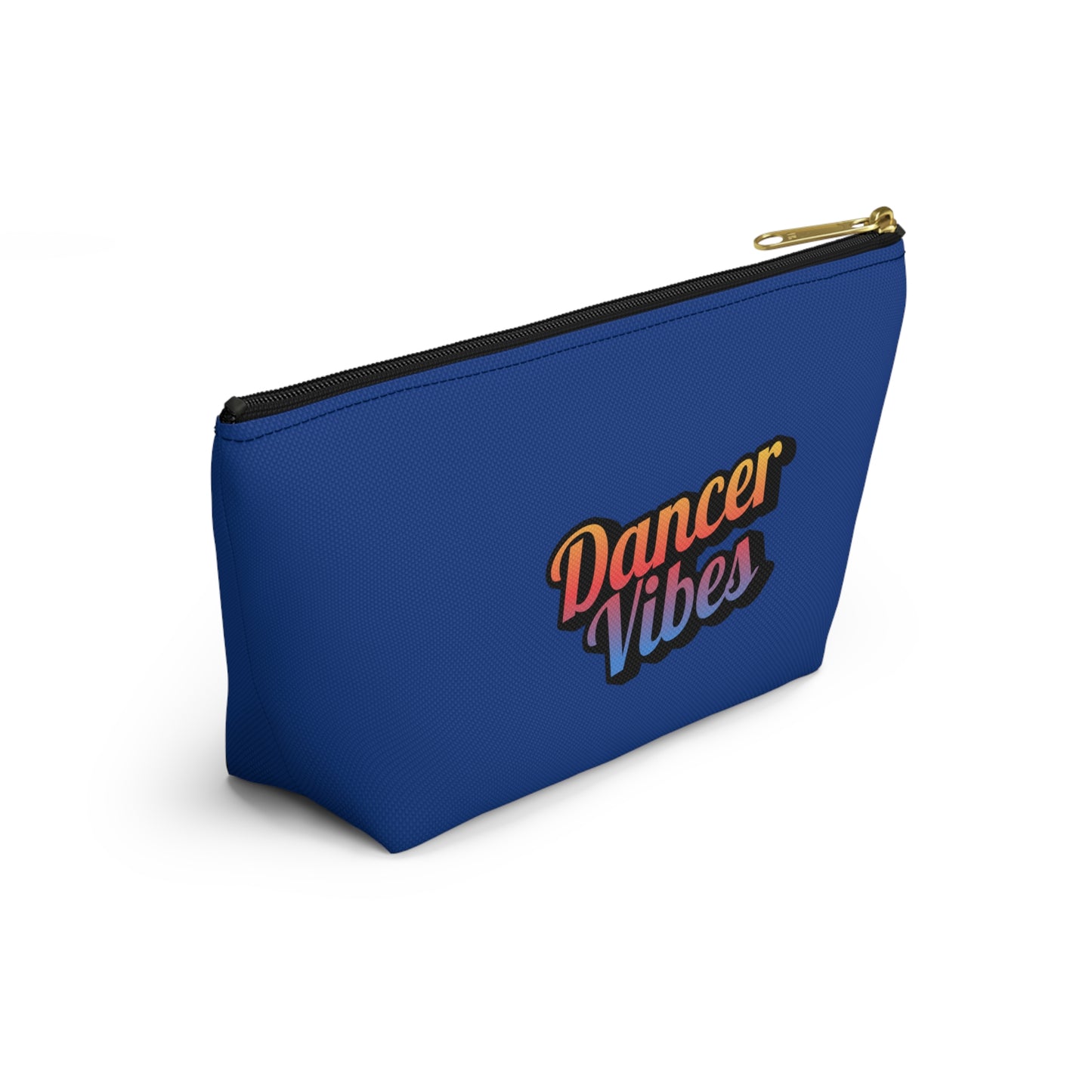 "Dancer Vibes" Makeup Bag – Colorful Text-Based Dance Graphic – Fun Dance-Themed Zipper Pouch for Cosmetics, Accessories & Travel Essentials
