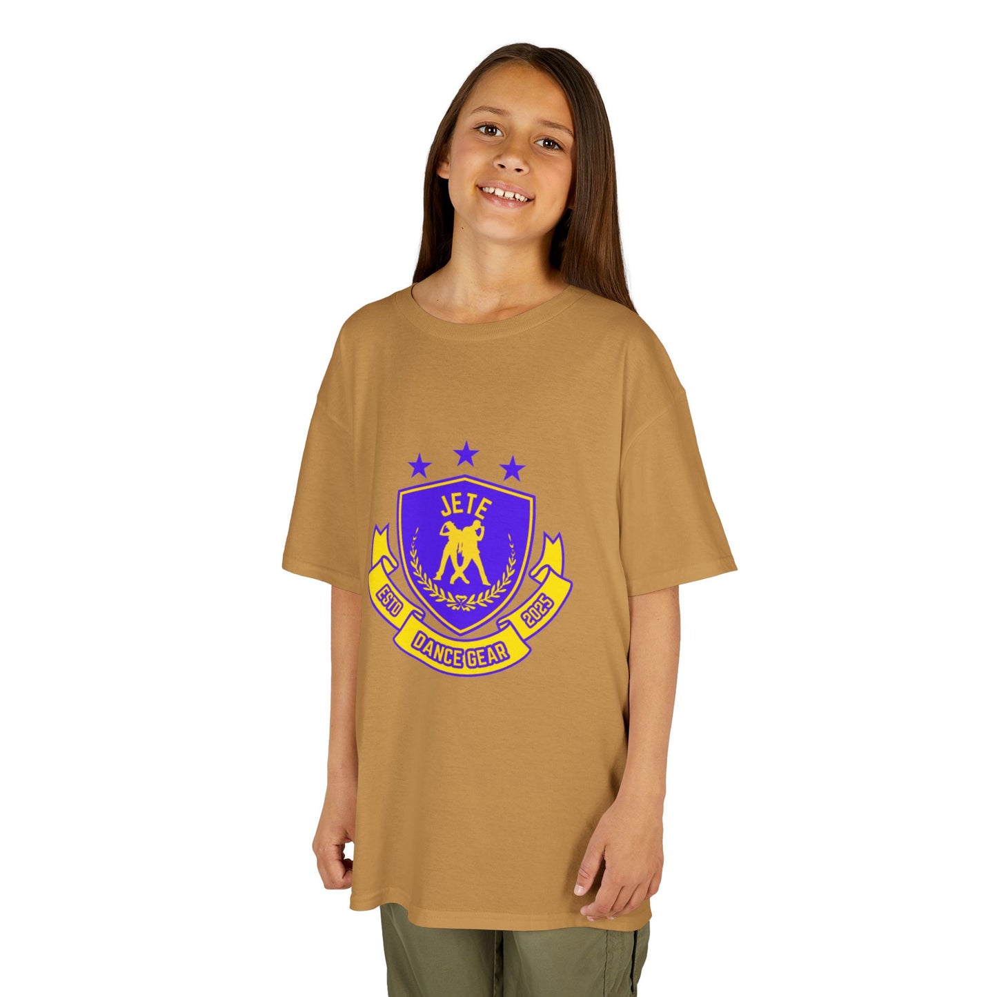 "Jeté Dance Gear" Youth Short Sleeve Tee – Collegiate-Inspired Dancer Graphic Shirt for Kids