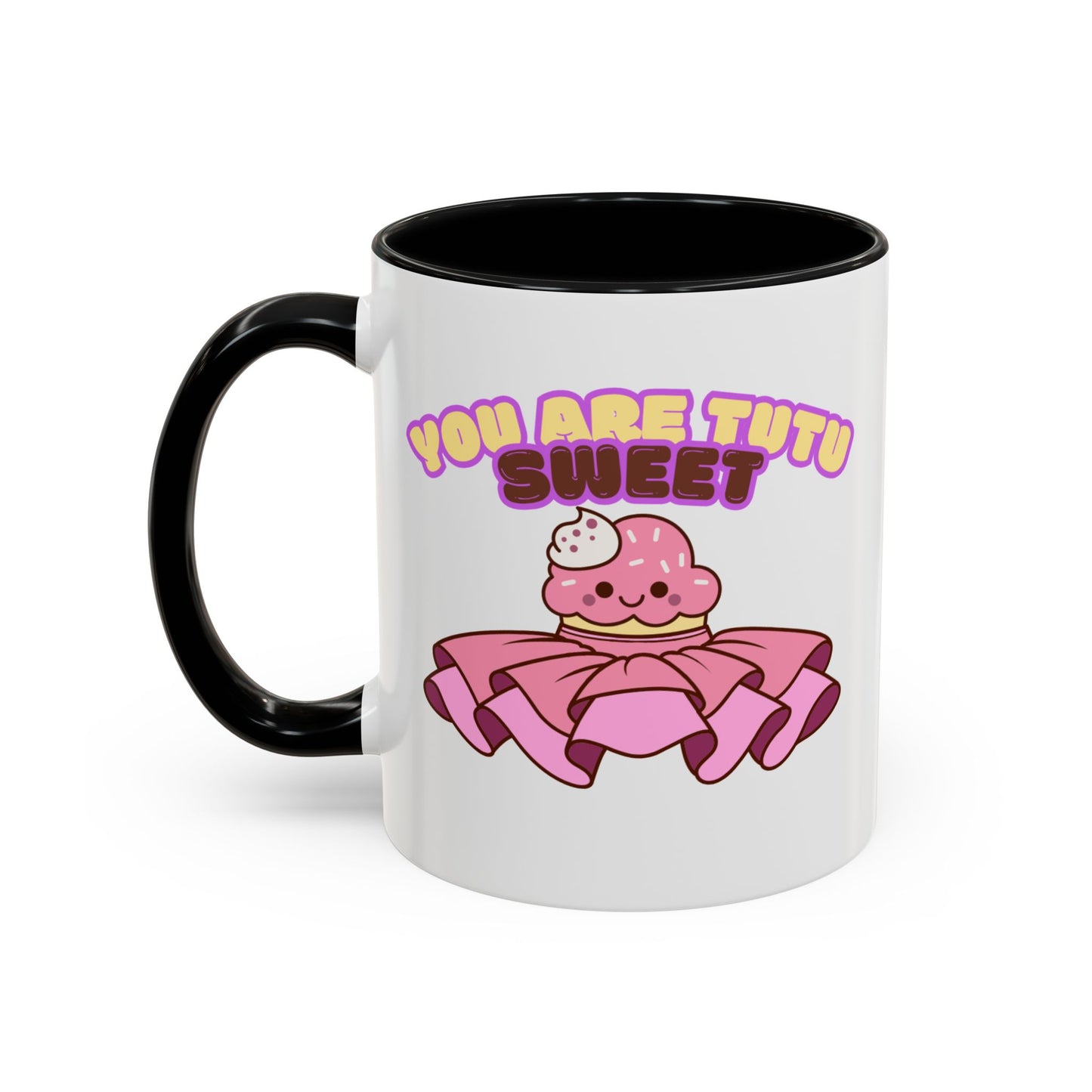 "You Are Tutu Sweet" Accent Coffee Mug – Cute Ballet Pun with Kawaii Ceramic Mug for Dancers and Dance Lovers