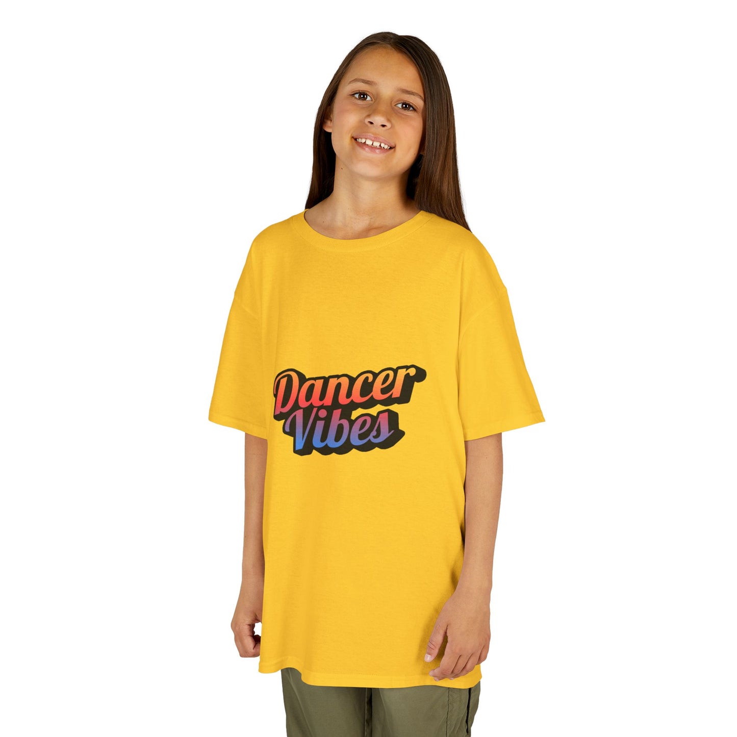 “Dancer Vibes” Colorful Graphic Tee for Kids | Dance-Themed Short Sleeve Shirt - Youth Dance T-Shirt