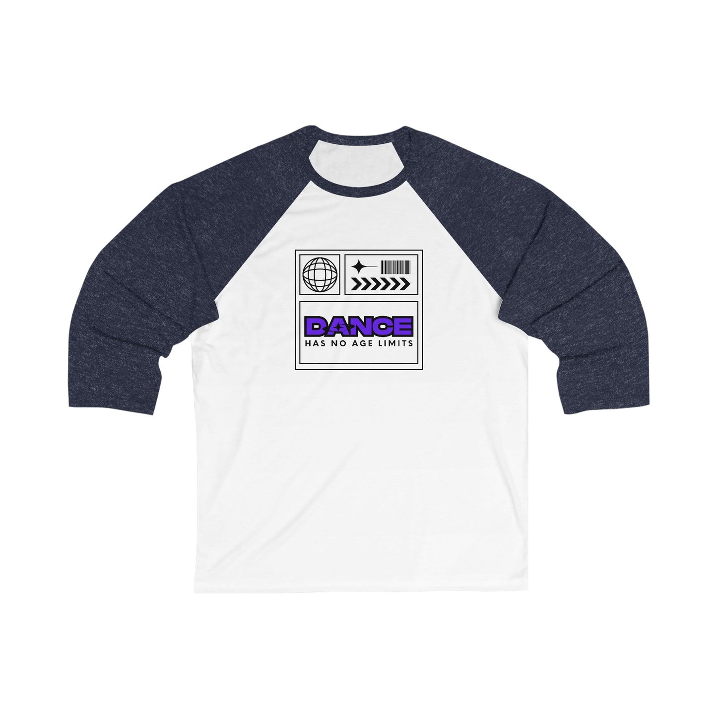 "Dance Has No Age Limits" Streetwear Graphic – Unisex 3/4 Sleeve Dance Baseball Tee
