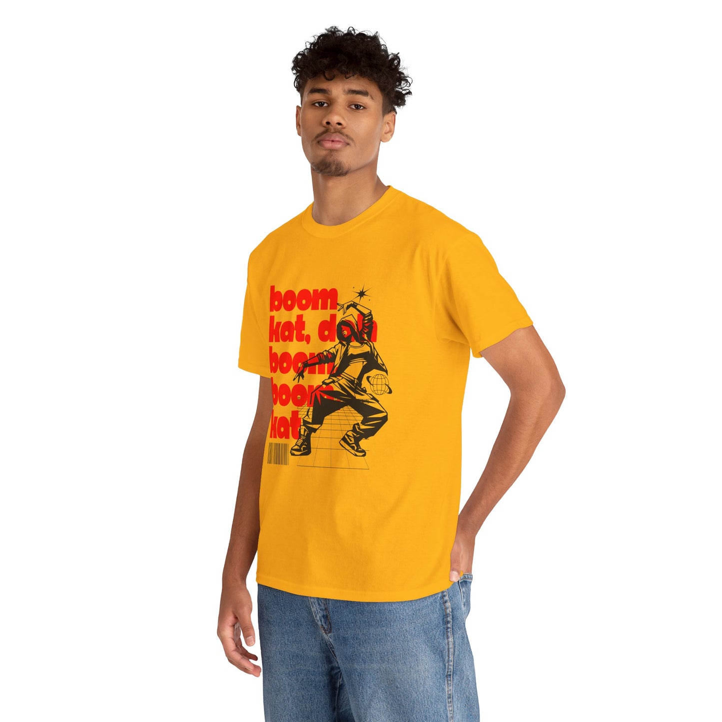 "Boom Kat, Dah, Boom, Boom, Kat" Streetwear Dance Graphic – Unisex Heavy Cotton Tee