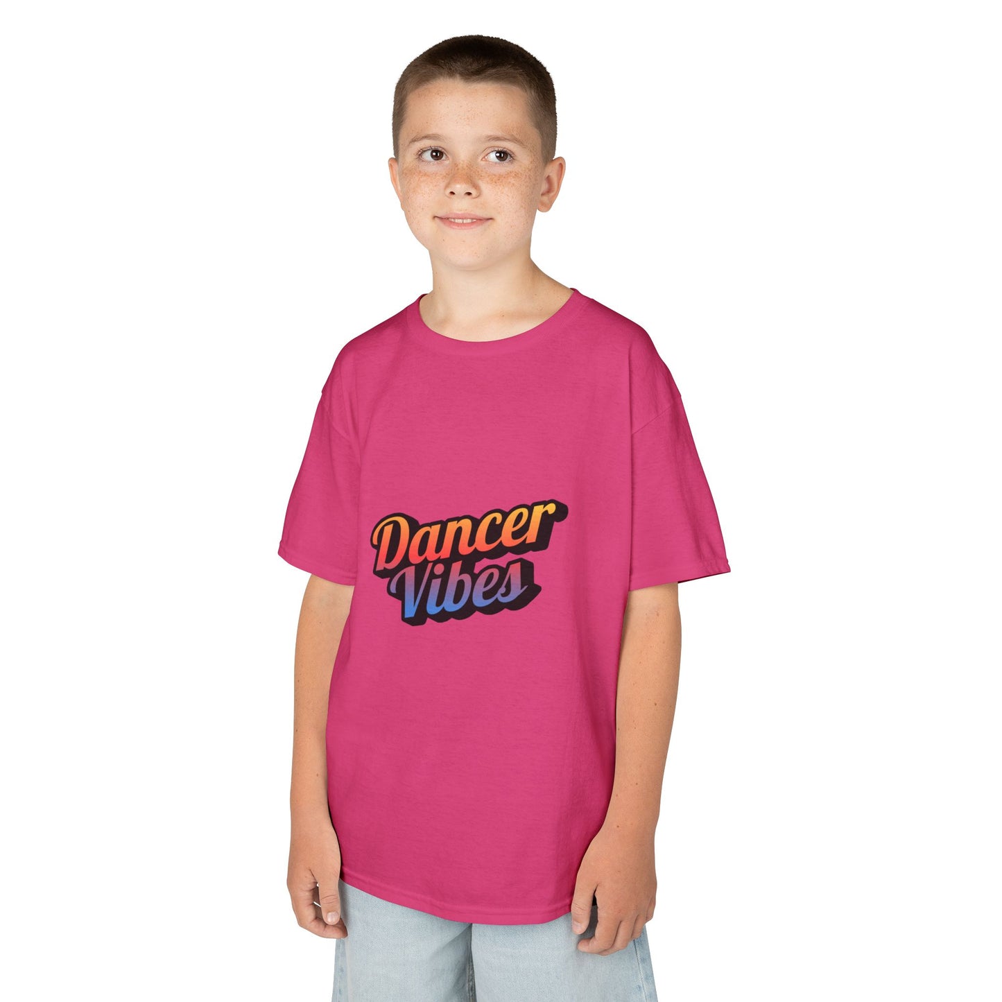 “Dancer Vibes” Colorful Graphic Tee for Kids | Dance-Themed Short Sleeve Shirt - Youth Dance T-Shirt