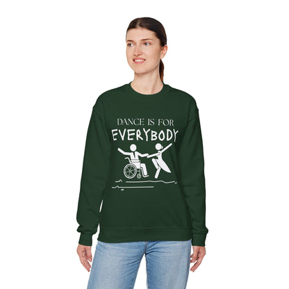 “Dance Is for Everybody” Inclusive Dance Sweatshirt – Unisex Heavy Blend Crewneck with Optional Name or Studio Personalization
