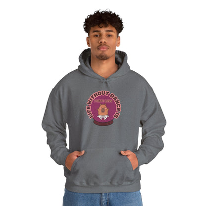 “Life Without Dance is Pointeless" Unisex Heavy Blend Hooded Sweatshirt – Cute Capybara Graphic Hoodie for Adults and Teens