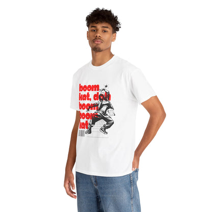"Boom Kat, Dah, Boom, Boom, Kat" Streetwear Dance Graphic – Unisex Heavy Cotton Tee