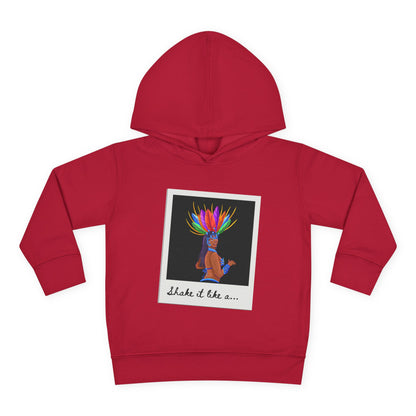 "Shake It Like a..." Toddler Pullover Hoodie – Carnival Samba Dancer Graphic Fleece Sweatshirt for Kids