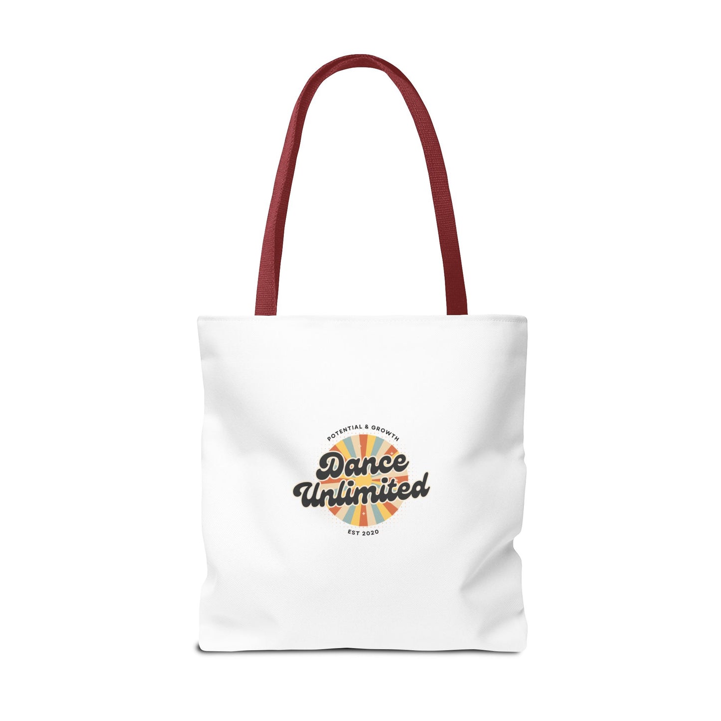 "Dance Unlimited, Potential & Growth" Canvas Tote Bag – Retro Graphic Dance Bag | Stylish Reusable Dance Tote for Dancers & Dance Moms