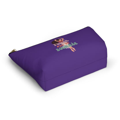 "Tombé Pas de Bourrée" Makeup Bag – Elegant Ballet Dancer Graphic – Ballet-Themed Zipper Pouch for Cosmetics, Accessories & Dance Gifts