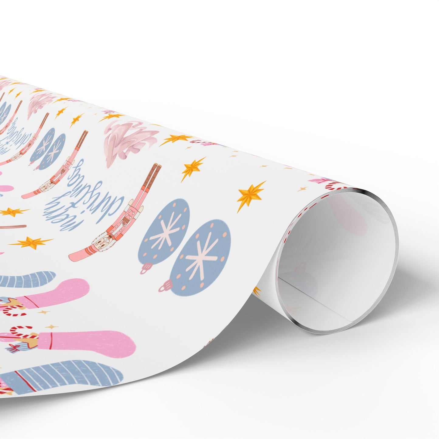 “Merry Christmas” Pastel Wrapping Paper – Elegant Holiday Gift Wrap with Soft Festive Colors, Perfect for Christmas Gifts, Dancers & Holiday Parties