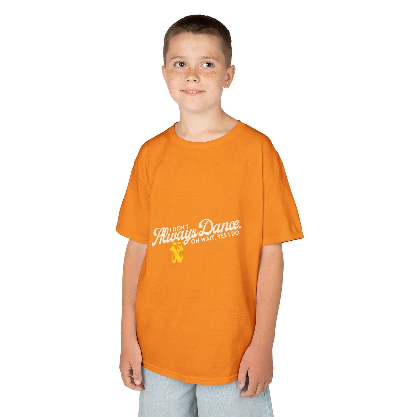 "I Don’t Always Dance.Oh Wait, Yes I Do." Youth Short Sleeve Tee – Bold Text Graphic Dance Shirt for Kids and Young Performers