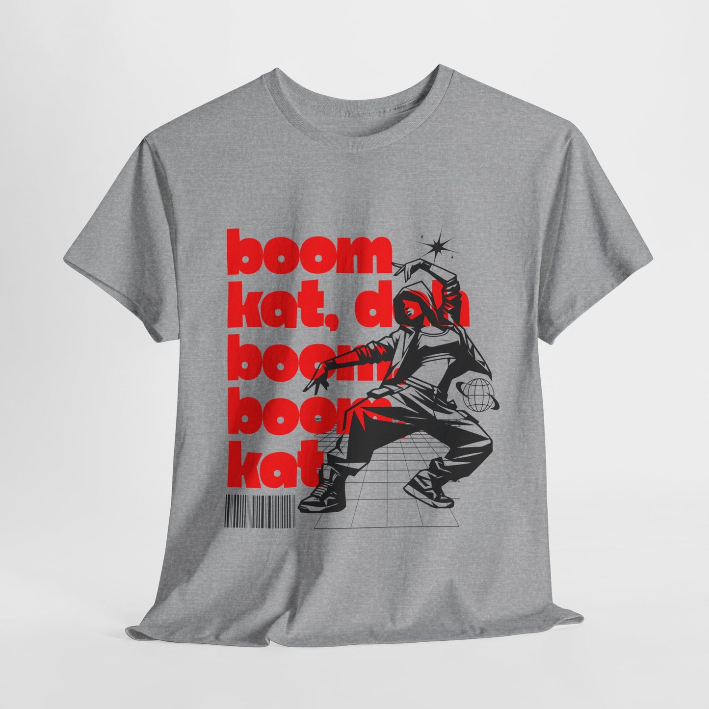 "Boom Kat, Dah, Boom, Boom, Kat" Streetwear Dance Graphic – Unisex Heavy Cotton Tee