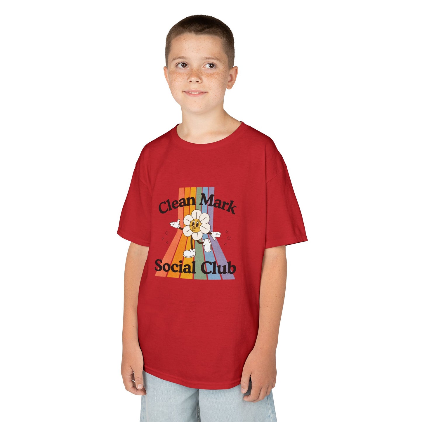 “Clean Mark Social Club” Kids Heavy Cotton™ Tee – Streetwear-Inspired Dance Graphic Tee for Kids