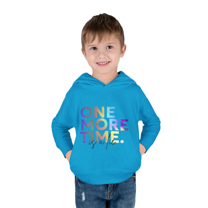 "One More Time Is a Lie" Toddler Dance Hoodie – Funny Colorful Graphic Pullover for Kids