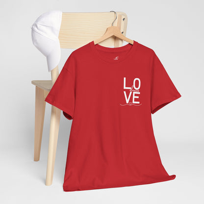 "LOVE Dance" Unisex Heavy Cotton Tee – Script Letter Graphic Dance Lover T-Shirt