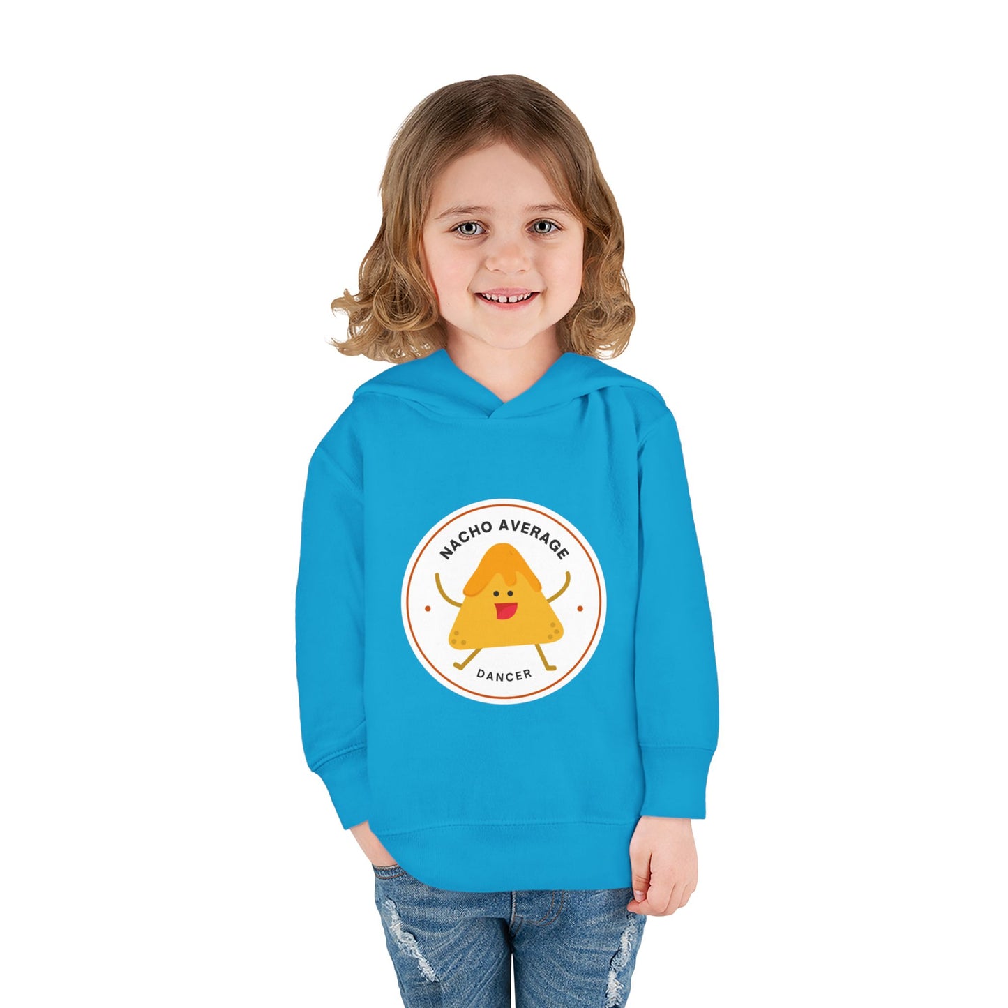 "Nacho Average Dancer" Pullover Fleece Sweatshirt with Cute Nacho Graphic | Funny Dance Gift for Kids - Toddler Dance Hoodie