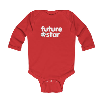 "Future Star” Infant Long Sleeve Bodysuit - Cute Danced-Themed Baby One-Piece for Little Performers and Rising Stars