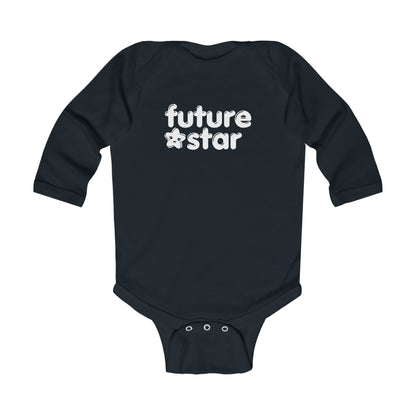 "Future Star” Infant Long Sleeve Bodysuit - Cute Danced-Themed Baby One-Piece for Little Performers and Rising Stars