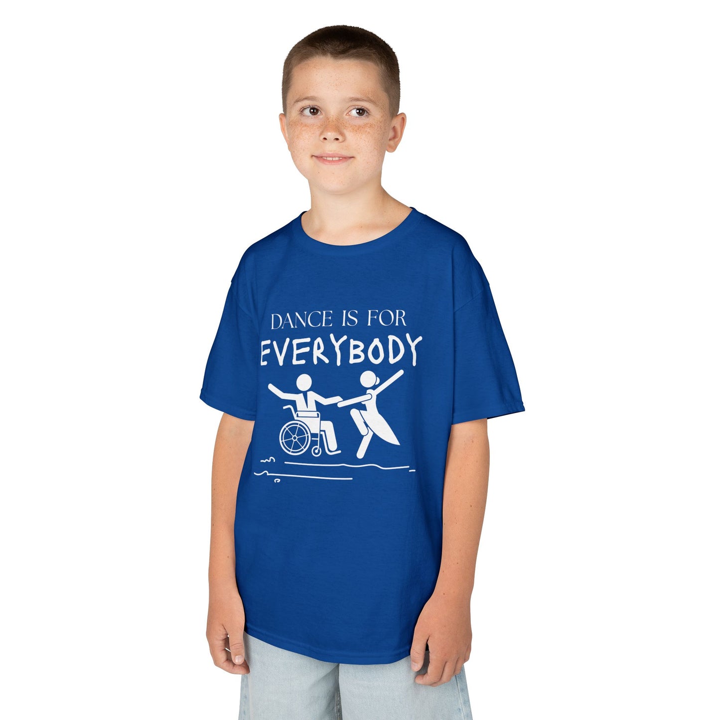 “Dance Is for Everybody” Youth Short Sleeve Tee – Inclusive Dance T-Shirt for Kids & Teens, Personalized with Name or Studio