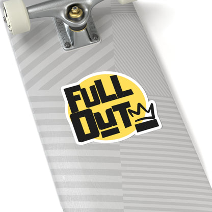 "Full Out" Kiss-Cut Sticker – Bold Streetwear-Inspired Dance Graphic – Urban Dance-Themed Vinyl Sticker for Laptops, Journals & Water Bottles