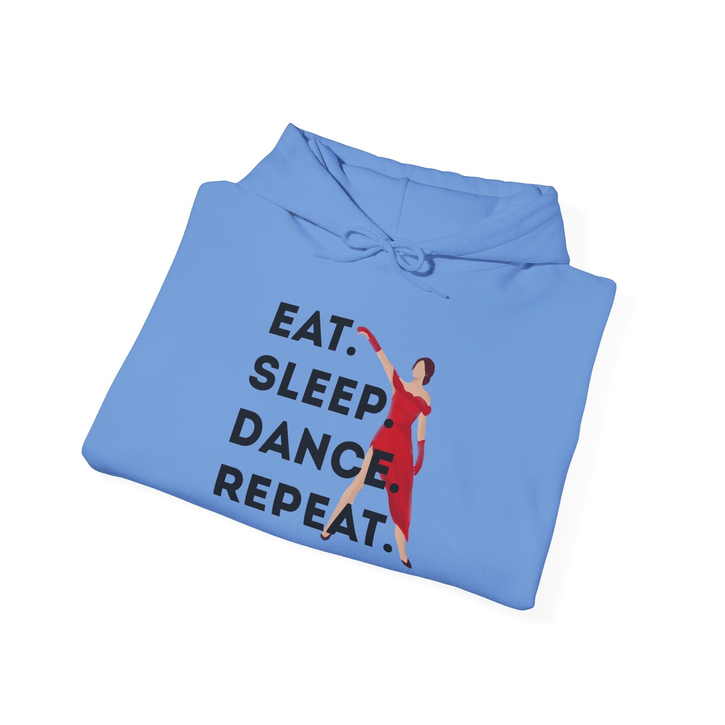 "Eat Sleep Dance Repeat" Unisex Dance Hoodie – Bold Graphic Sweatshirt for Dancers