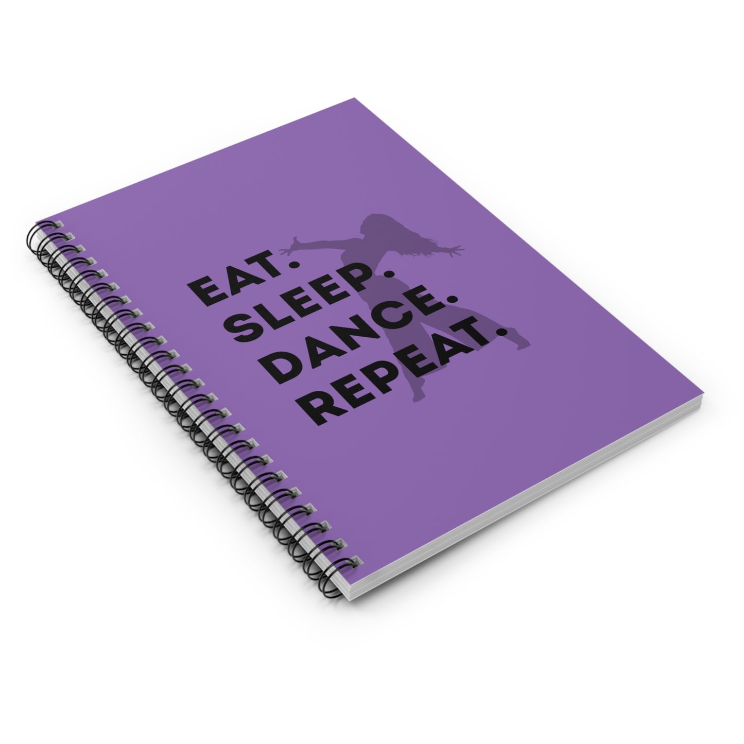 "Eat, Sleep, Dance, Repeat" Spiral Notebook – Bold Dancer Graphic Journal for Dance Lovers, Students & Choreographers