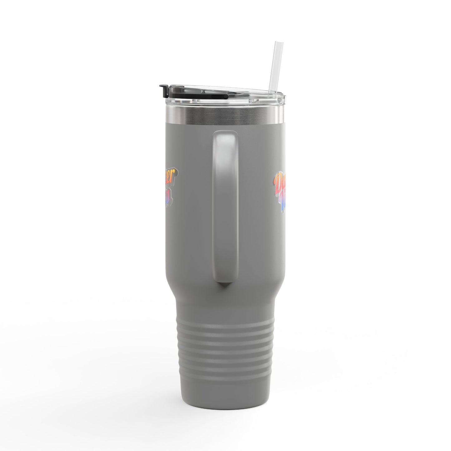 "Dancer Vibes" 40oz Insulated Travel Mug – Retro-Inspired Stainless Steel Tumbler for Dance Lovers | Hot & Cold Beverage Travel Cup with Handle and Leak-Proof Lid