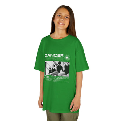 “Dancer” Youth Short Sleeve Tee – Young Ballet Dancers at the Barre Streetwear-Inspired Dance Shirt for Kids