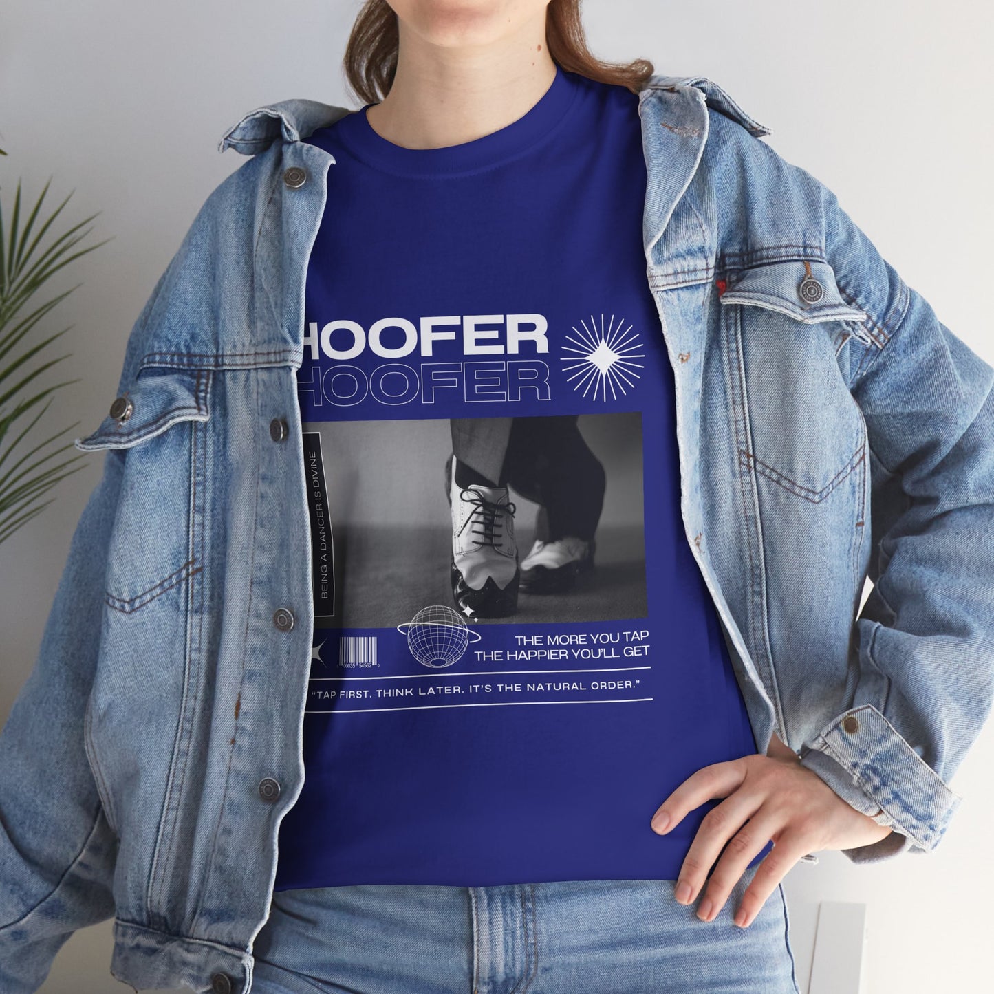 “Hoofer" Tap Dance Unisex Heavy Cotton Tee – Streetwear-Inspired Tap Shoes Graphic T-Shirt for Dancers