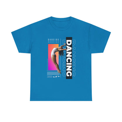“Dancing” Streetwear-Inspired Female Dancer Unisex Heavy Cotton Tee – Urban Dance Graphic T-Shirt for Performers and Dance Lovers