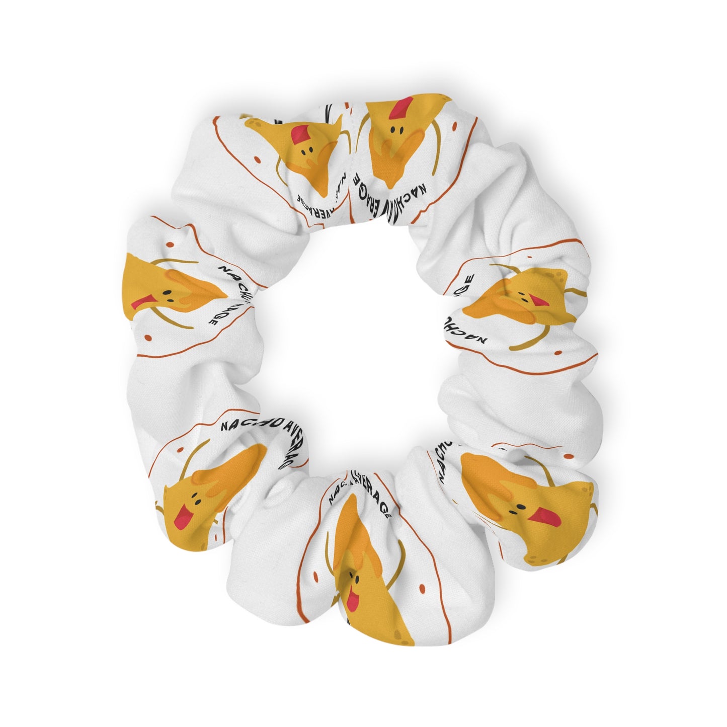 “Nacho Average Dancer” Scrunchie – Funny Dance Pun Hair Accessory with Cute Nacho Graphic