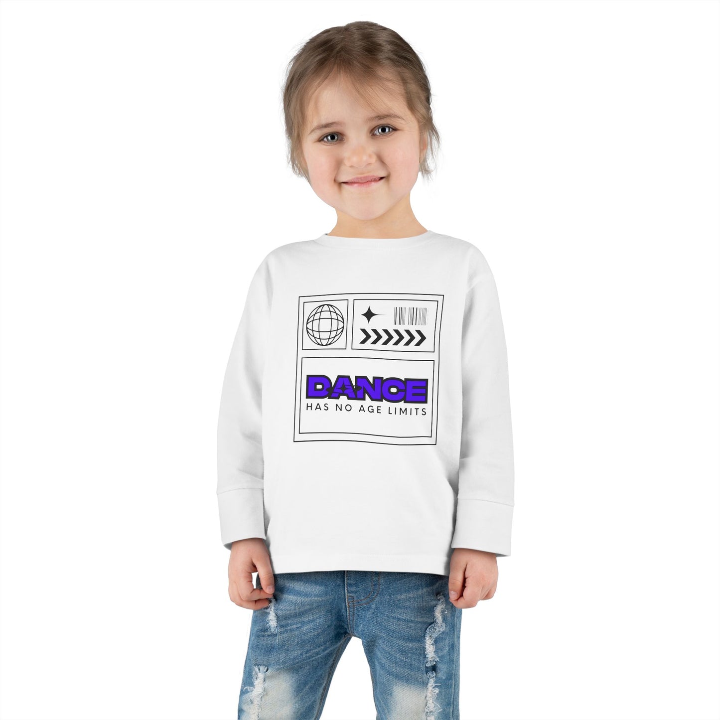 "Dance Has No Age Limits" Toddler Long Sleeve Tee – Unisex Streetwear Dance Shirt for Kids